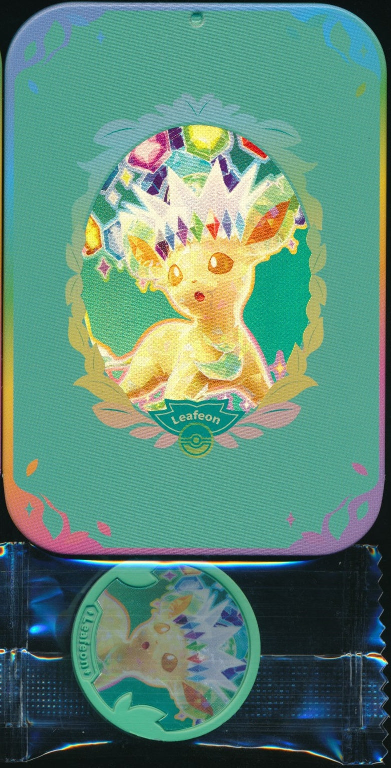 Leafeon Mini Tin & Fridge Magnet Set Simplified Chinese Exclusive Terastal Gathering