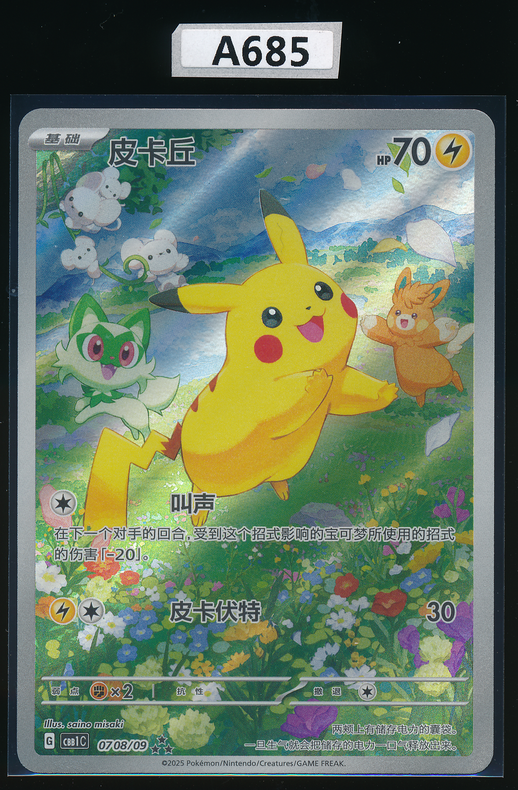 Pikachu 3Star 07 08/09 Simplified Chinese（A685）