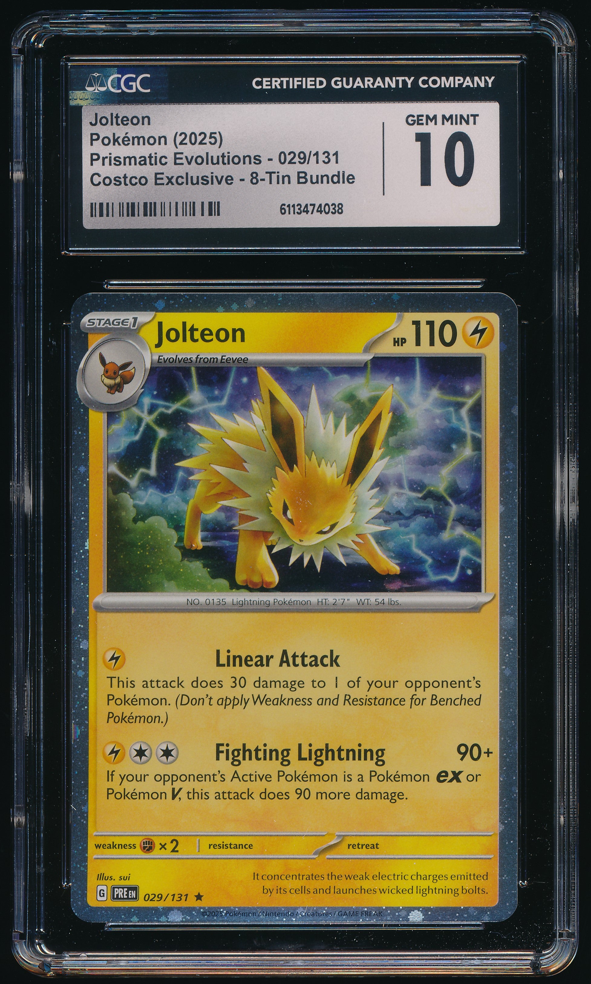 CGC 10 Jolteon R 029/131 English