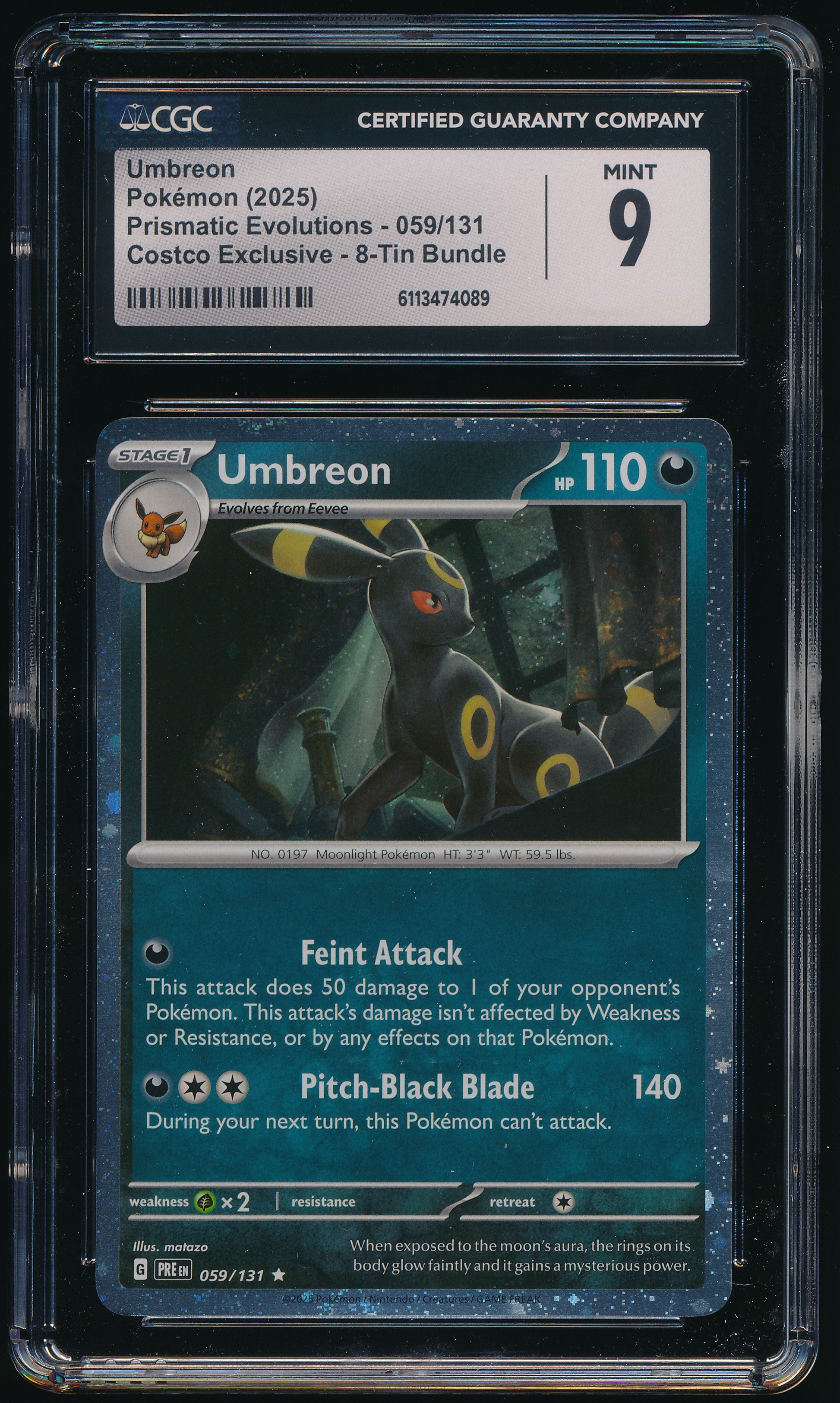 CGC 9 Umbreon R 059/131 English