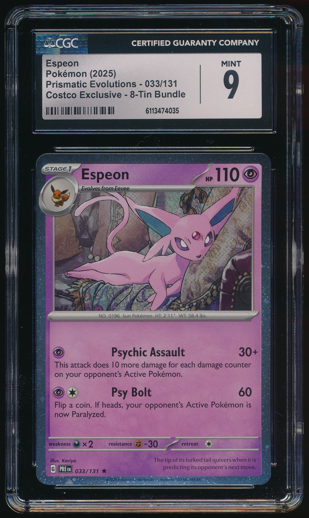 CGC 9 Espeon R 033/131 English