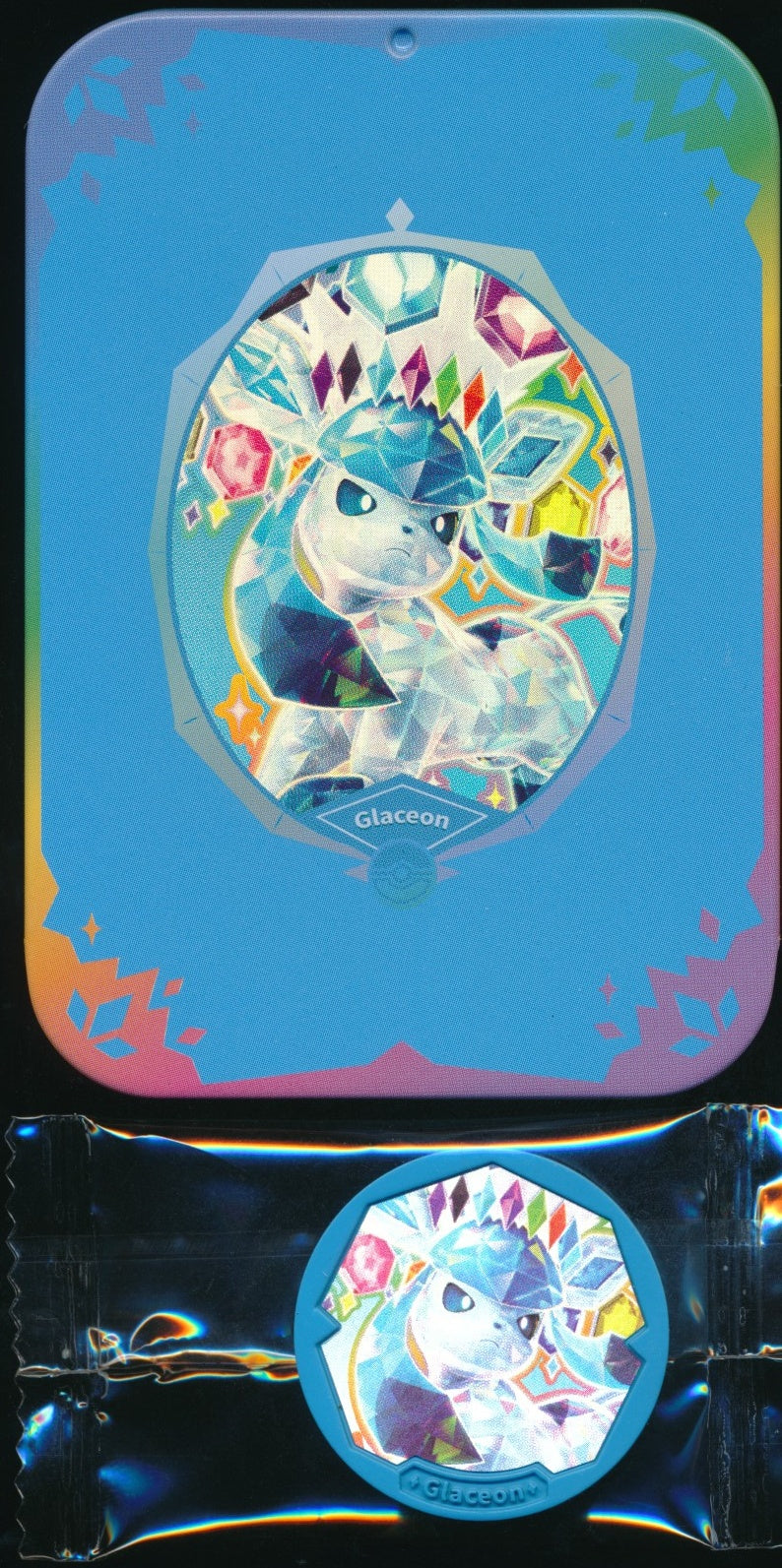 Glaceon Mini Tin & Fridge Magnet Set Simplified Chinese Exclusive Terastal Gathering